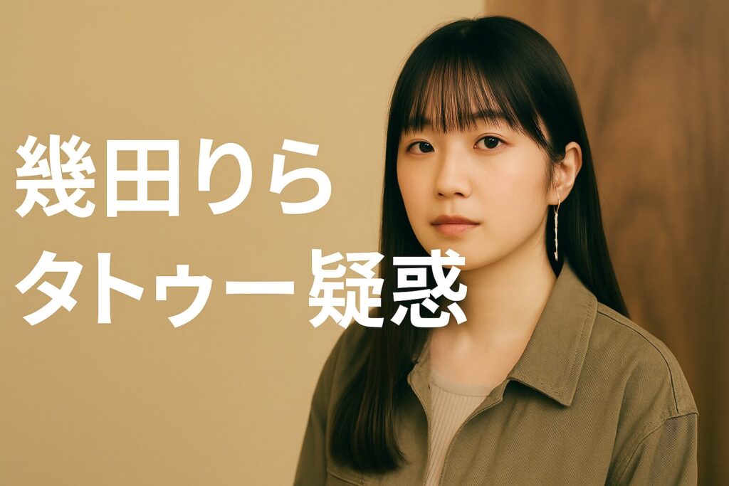 幾田りらのタトゥー疑惑の真相を徹底検証|噂の根拠と最新情報まとめ