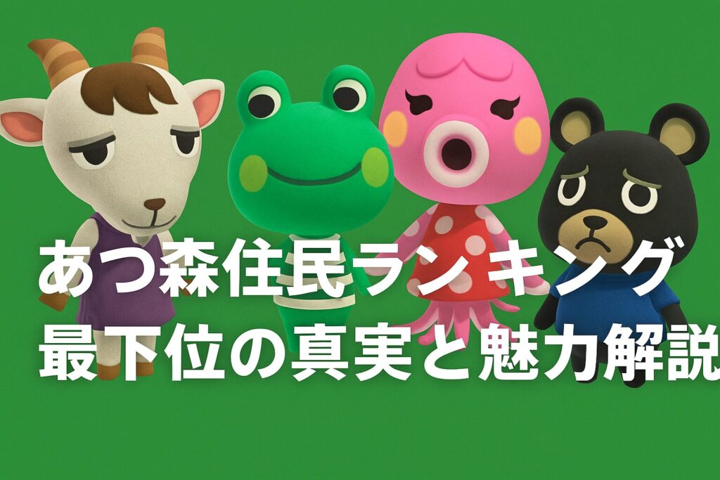 あつ森住民ランキングの最下位を徹底解説｜不人気キャラは誰なのか？